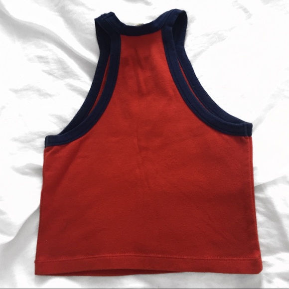 🦀 red orange halter top - Picture 2 of 4